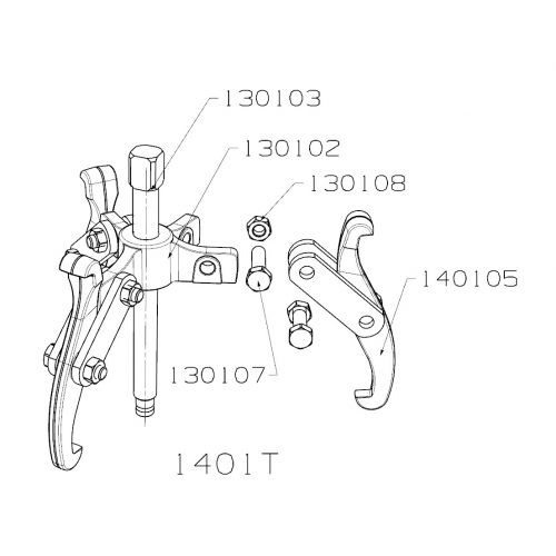 EXTRACTOR REVERSIBLE FORZA SERIE 1400T DE 3 PATAS
